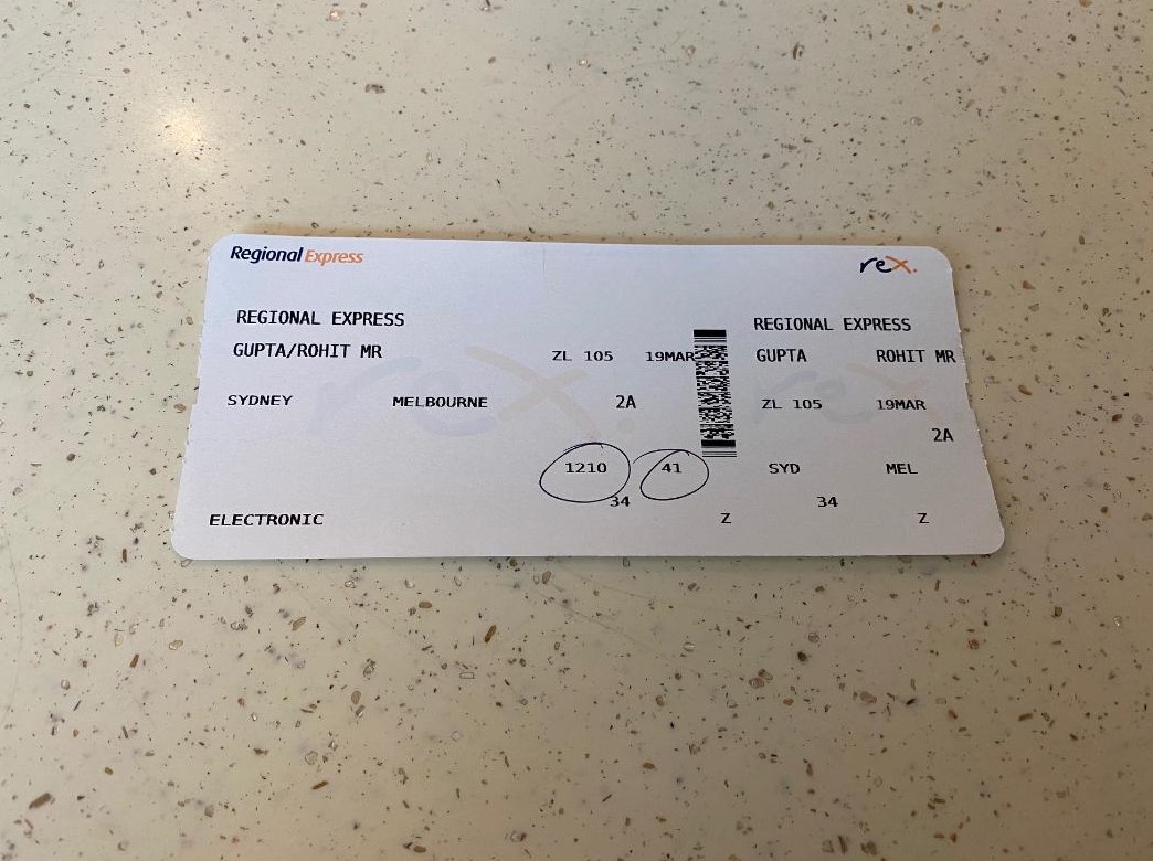 Rex Boarding Pass