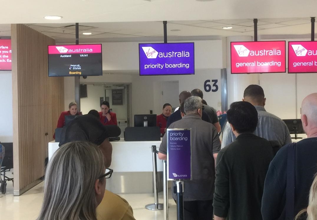 Virgin Australia Boarding queue