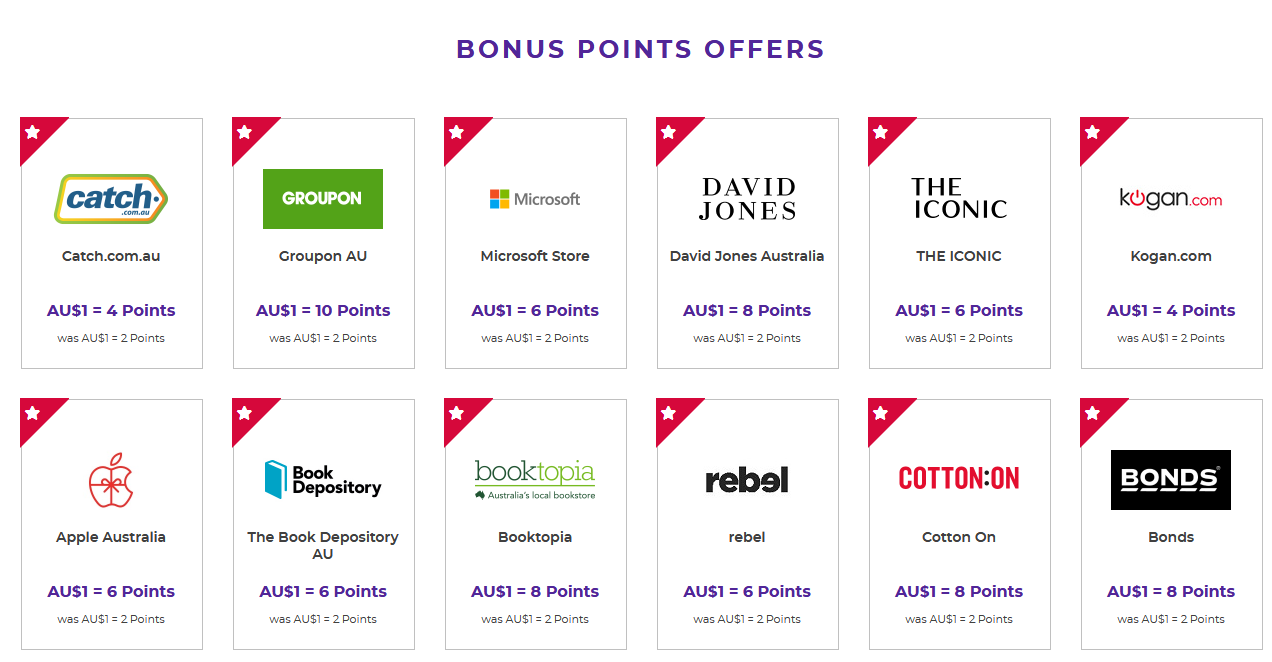 Bonus Retailers on Velocity eStore