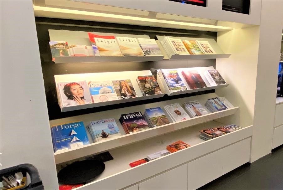 Book Shelves, Qantas Domestic Business Lounge - Sydney Airport