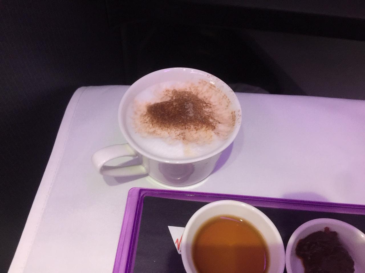 Virgin Australia Business Class Cappuccino