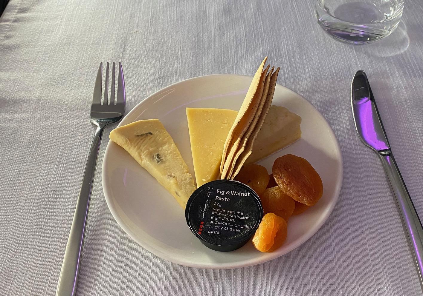 Virgin Australia A-330 Business Class Cheese Platter