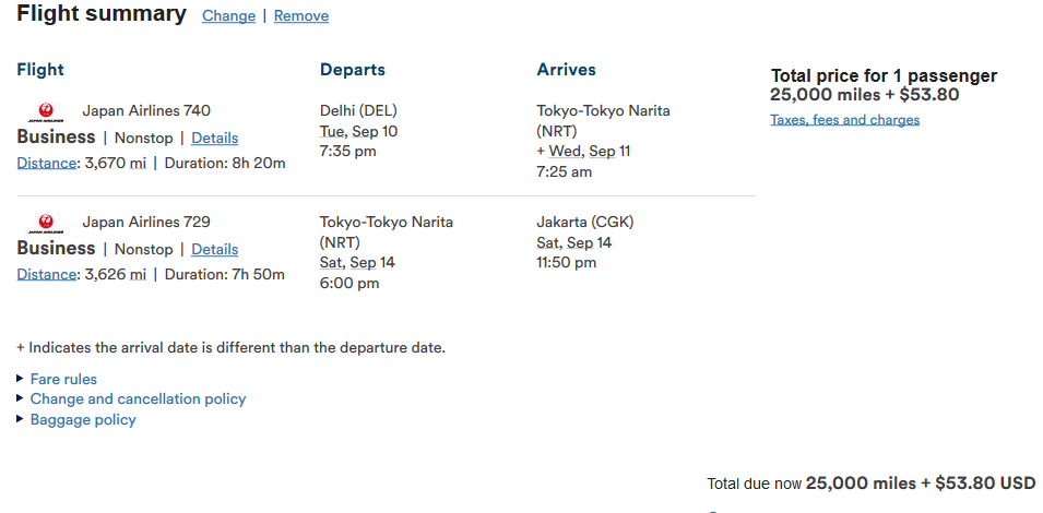 JAL Intra Asia flight with a free stopover using Alaska Miles