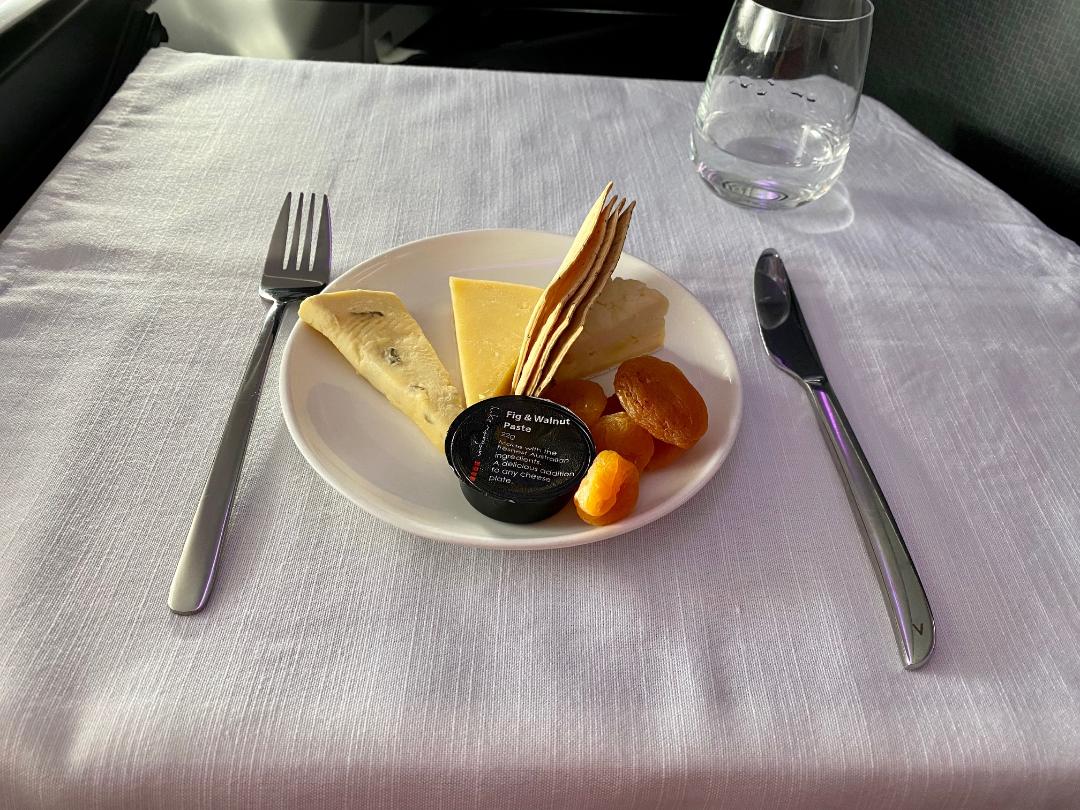 Virgin Australia A-330 Business Class Cheese Platter