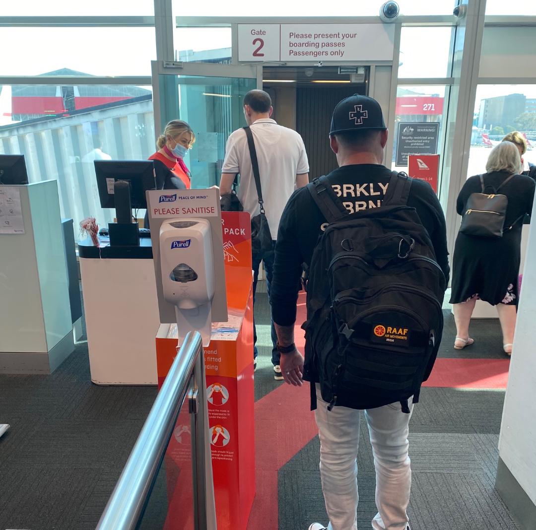 Hand Sanitising Station, Sydney Airport (T3)