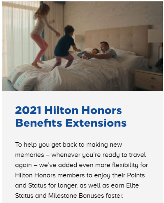 Hilton Honors Changes for 2021