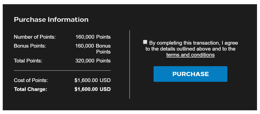 Hilton Points Purchase