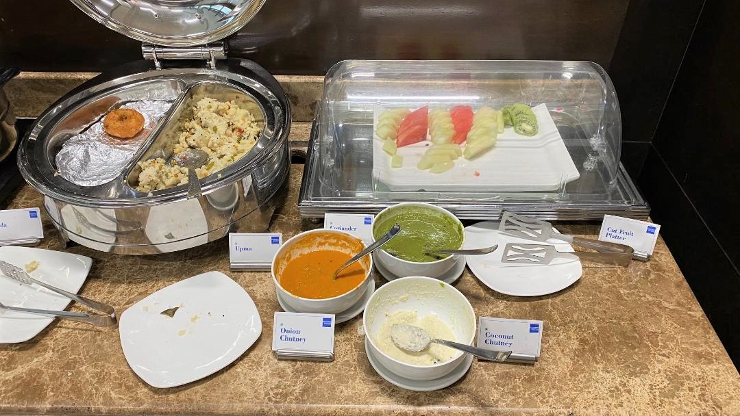 Buffet brekky, Amex Lounge Delhi Airport