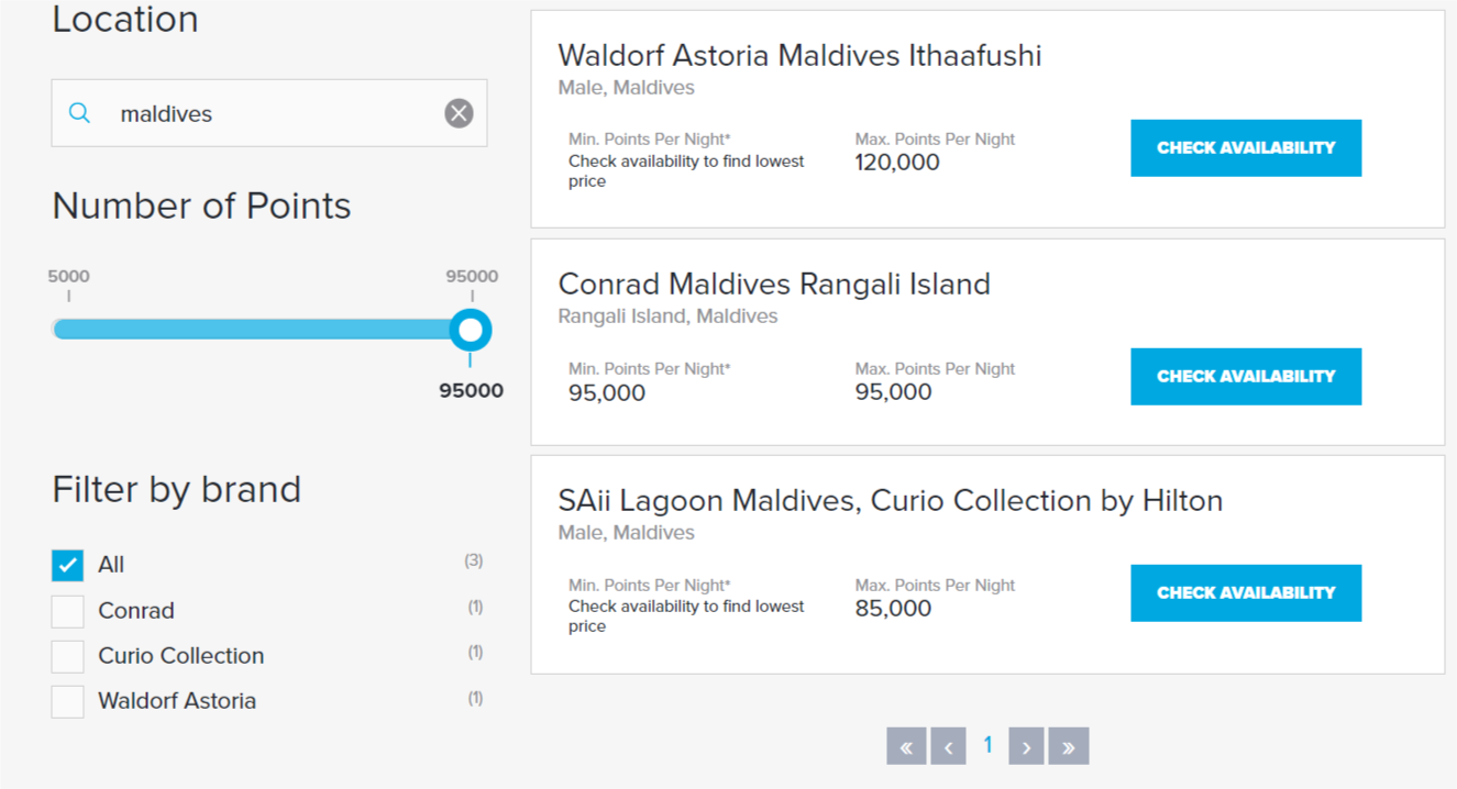 Hilton Hotels in Maldives