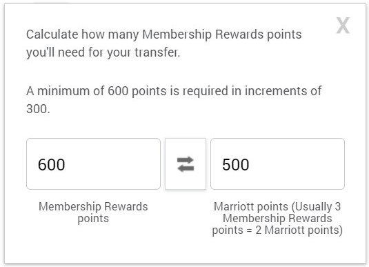 Amex to Marriott Transfer