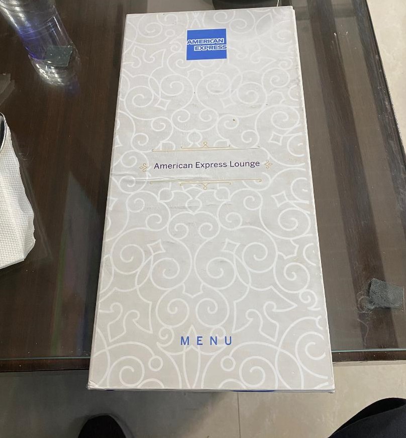 Menu - American Express Lounge Delhi Airport