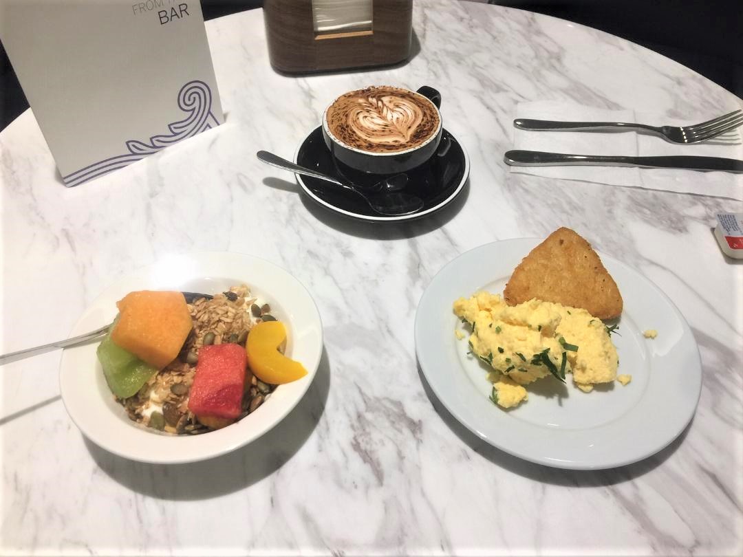 My Breakfast at American Express Lounge, Sydney T1