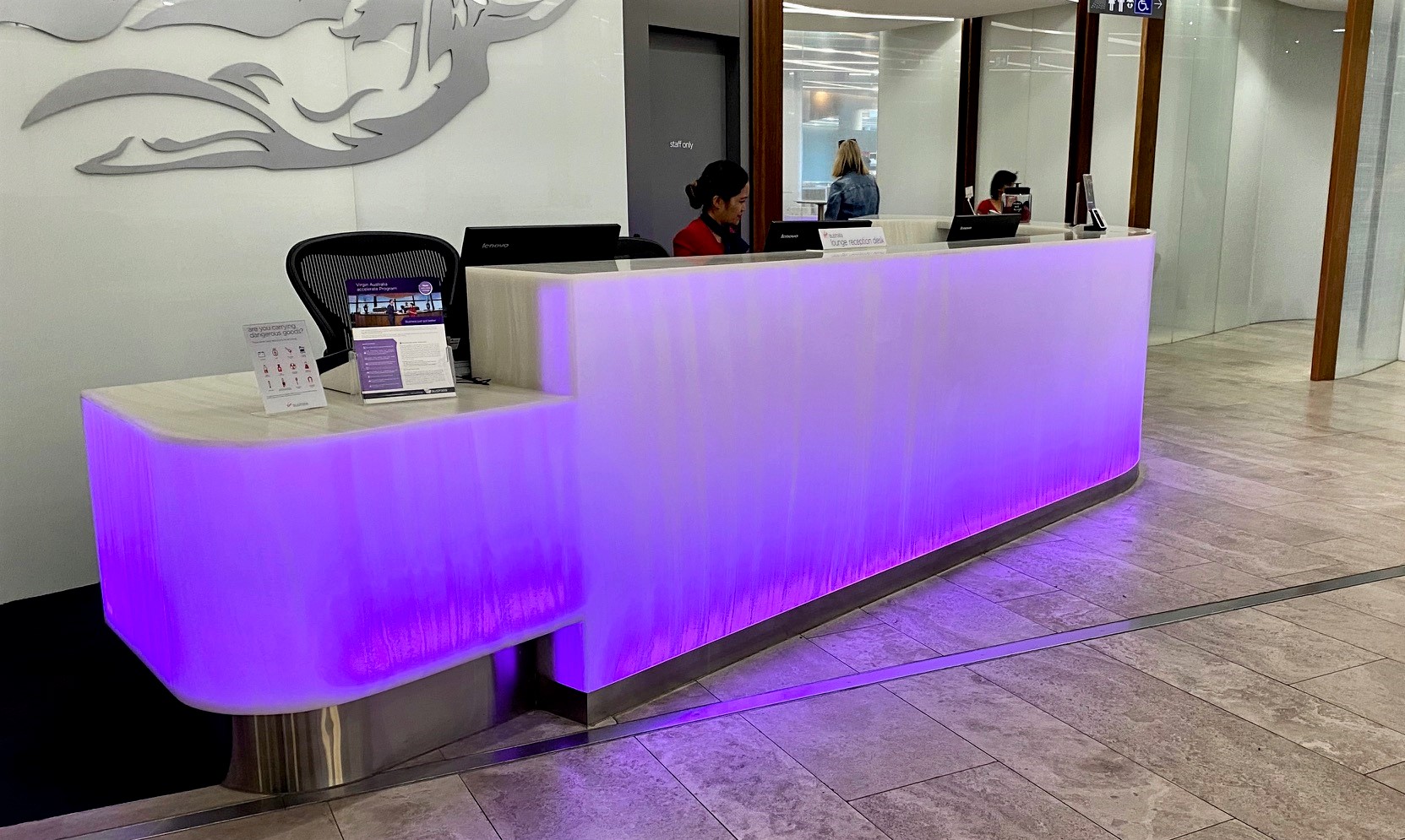 Reception, Virgin Australia Lounge - Perth Airport