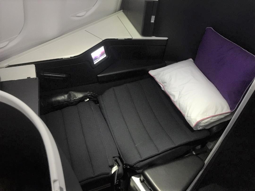 Virgin Australia A-330 Business Class Seat in bed-mode