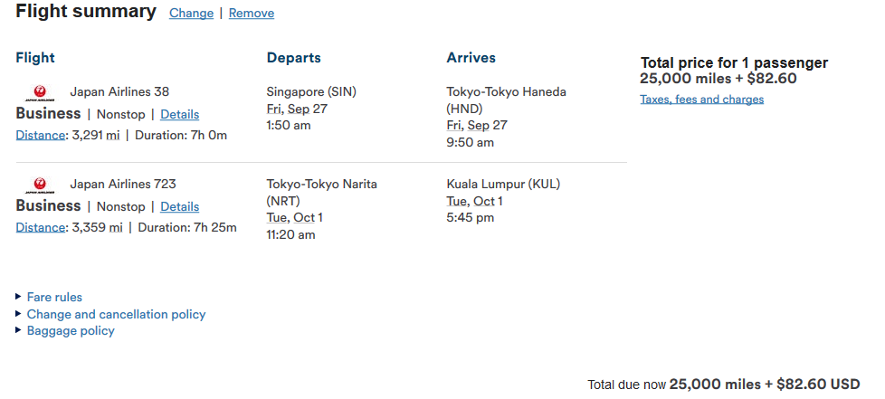 Sin-Tyo-Kul Round Trip using Alaska Miles