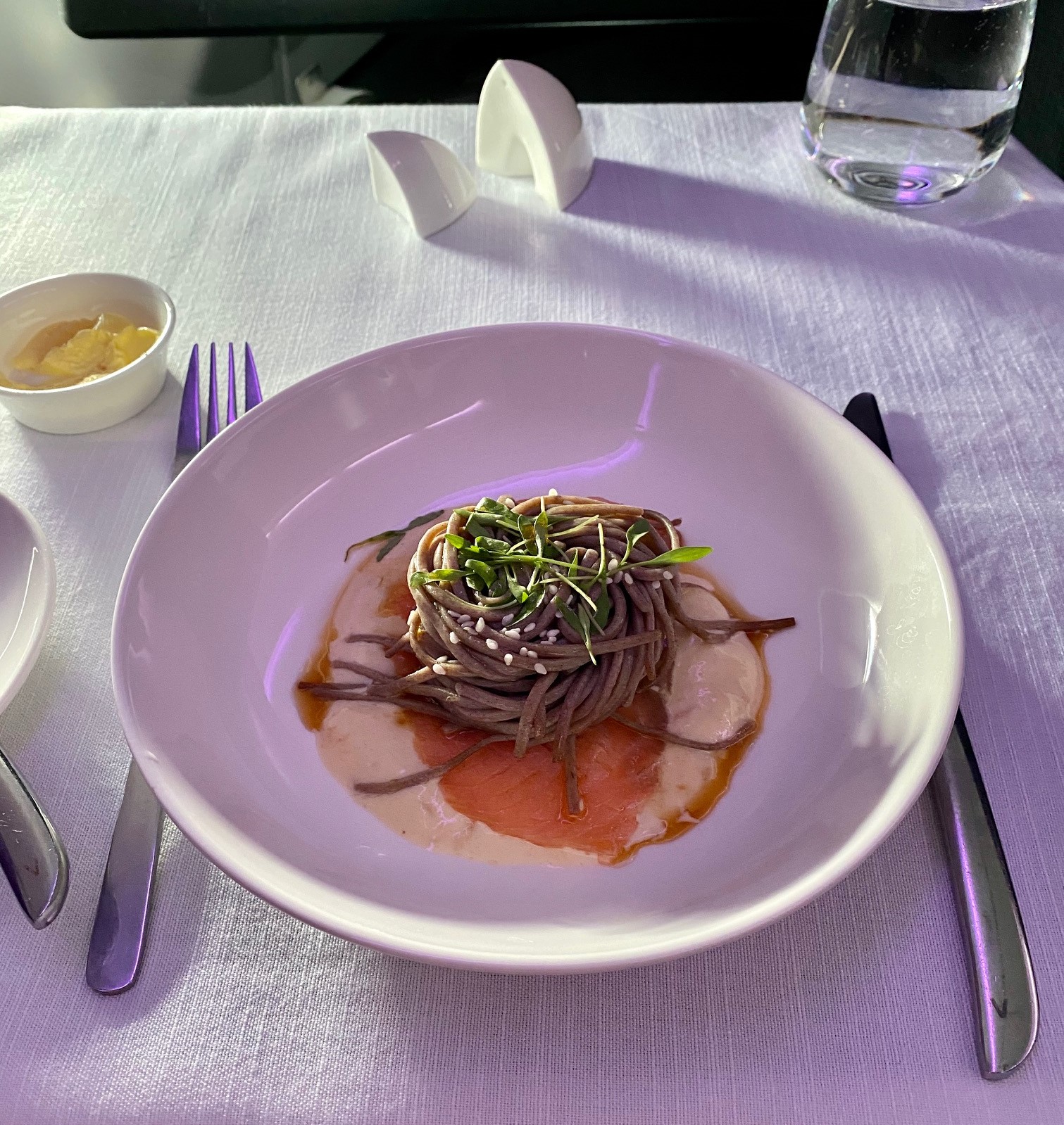 Virgin Australia A-330 Business Class Lunch