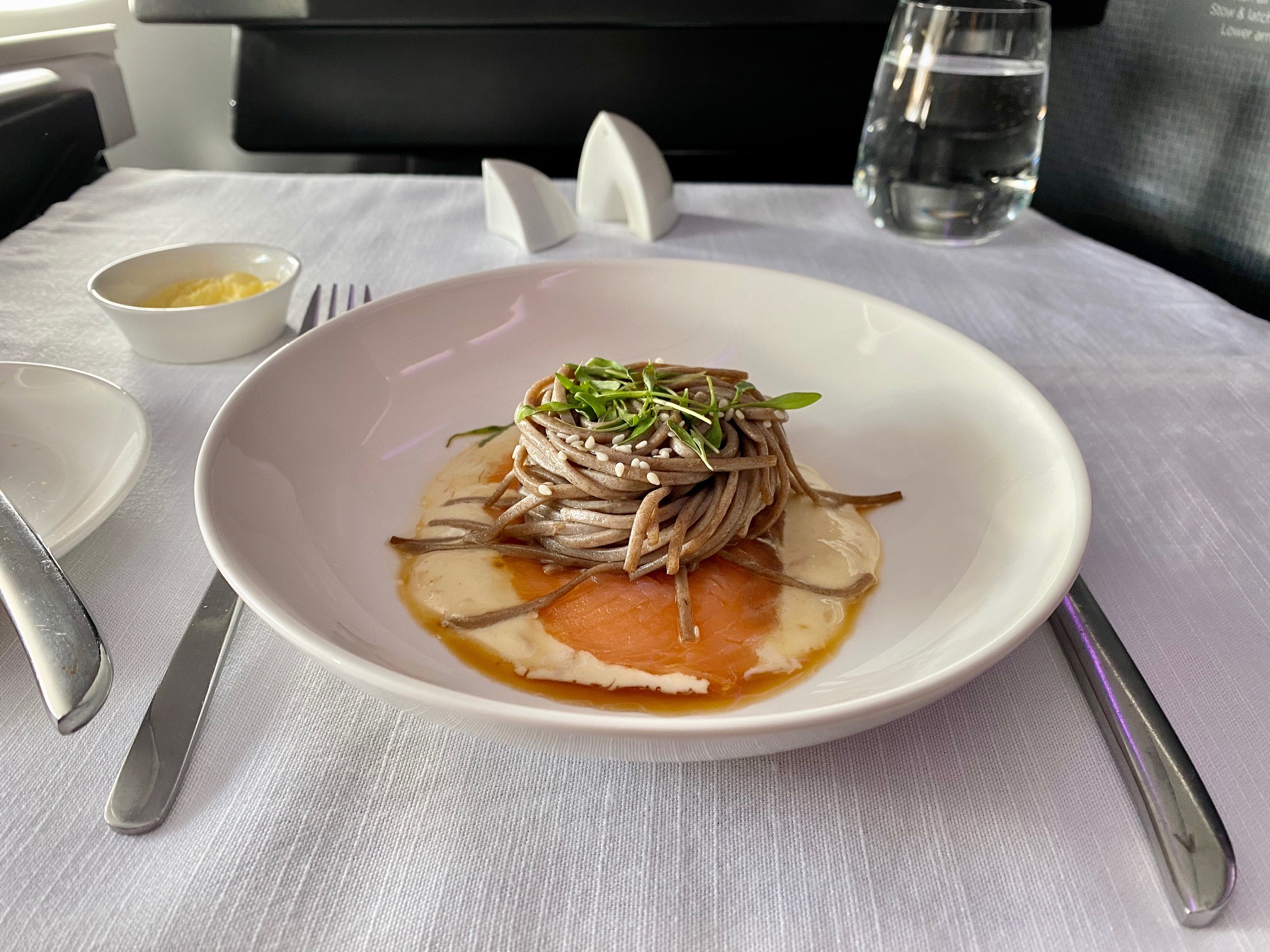 Virgin Australia A-330 Business Class Lunch