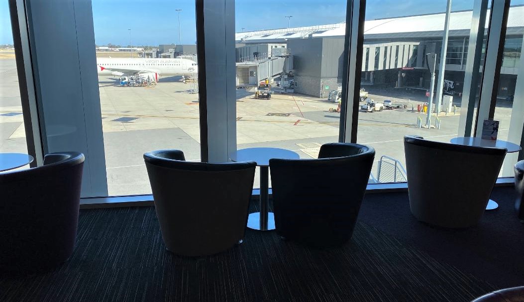 Apron and runway views, Virgin Australia Lounge - Perth Airport