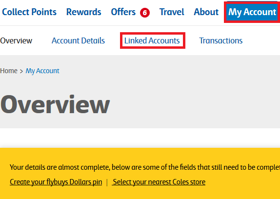 how to link flybuys and velocity accounts