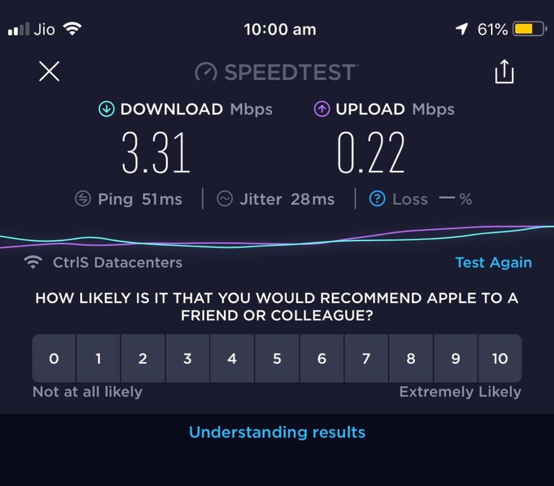 wifi speed, Delhi Airport